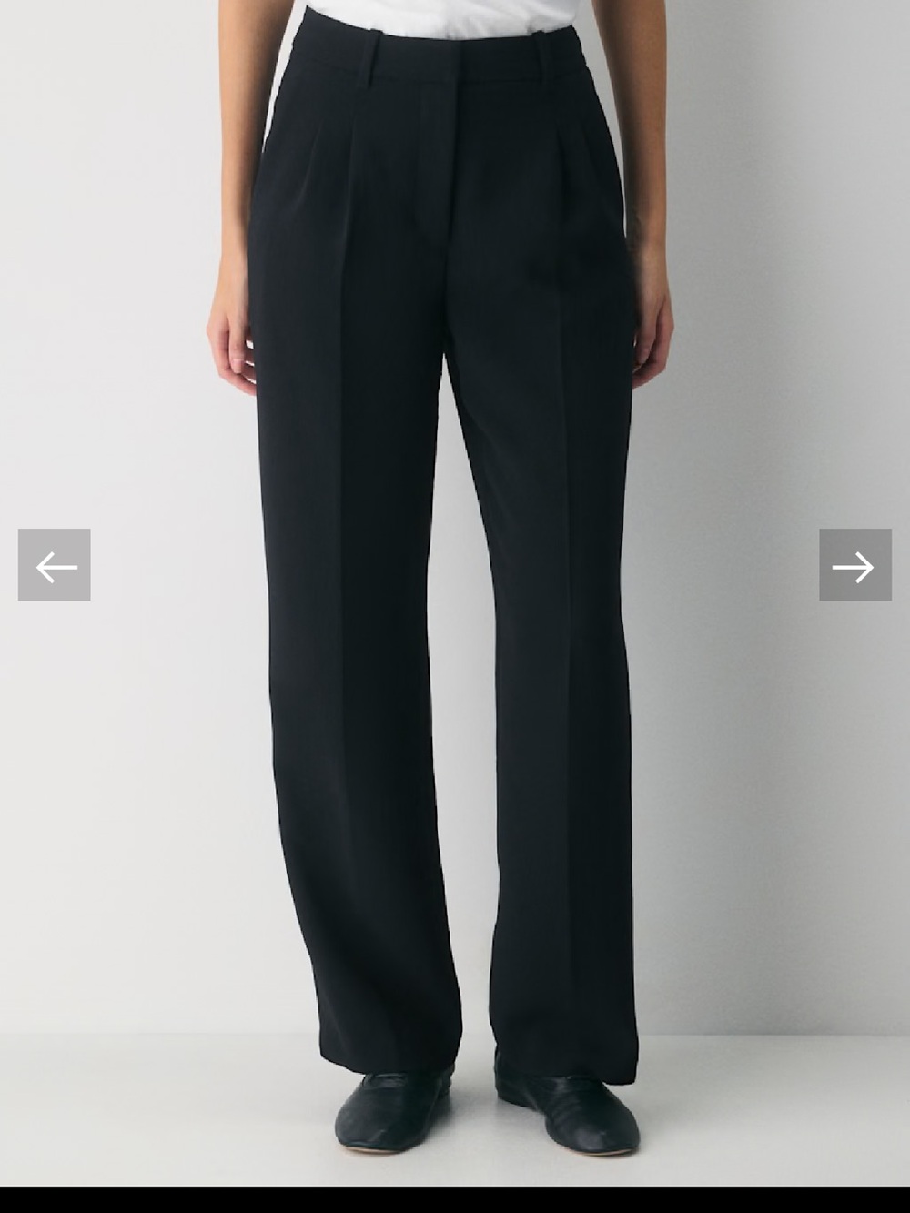 Aritzia Black Tailored High-Rise Wide-Leg Trousers